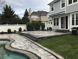 nicolock Oceanic blue alpine contemporary smooth pool patio natural stone veneer bluestone steps woodbury